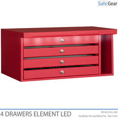 Brixia LED light organizer with 4 drawers for size 2-3-4