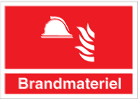 Brandmaterielskilt, Selvklæbende Vinyl