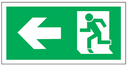 Emergency exit 150 x 300 mm - Left - Plastic