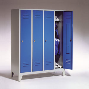Umkleideschrank S2000 mit 4 Fächern (8010-40) - Vorhängeschloss
