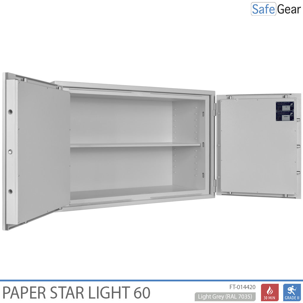 Paper Star Light 60 Dokumententresor – 28 Aktenordner – Einbruchschutz S2 / Feuerprüfung 30m