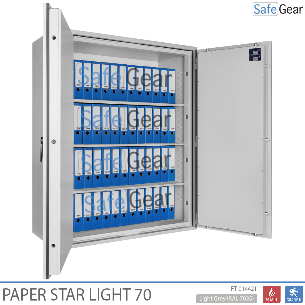 Paper Star Light 70 Dokumententresor – 56 Aktenordner – Einbruchschutz S2 / Feuerprüfung 30m