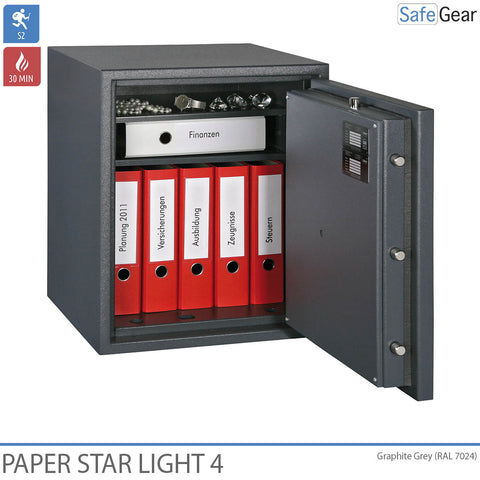 Paper Star Light 4 Fire Safe - 7 Binders - Burglary Test Grade S2 / Fire Test 30 min