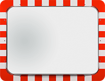Traffic Mirror - Stainless Steel - Anti-Freeze - Rectangular - 60x80 cm