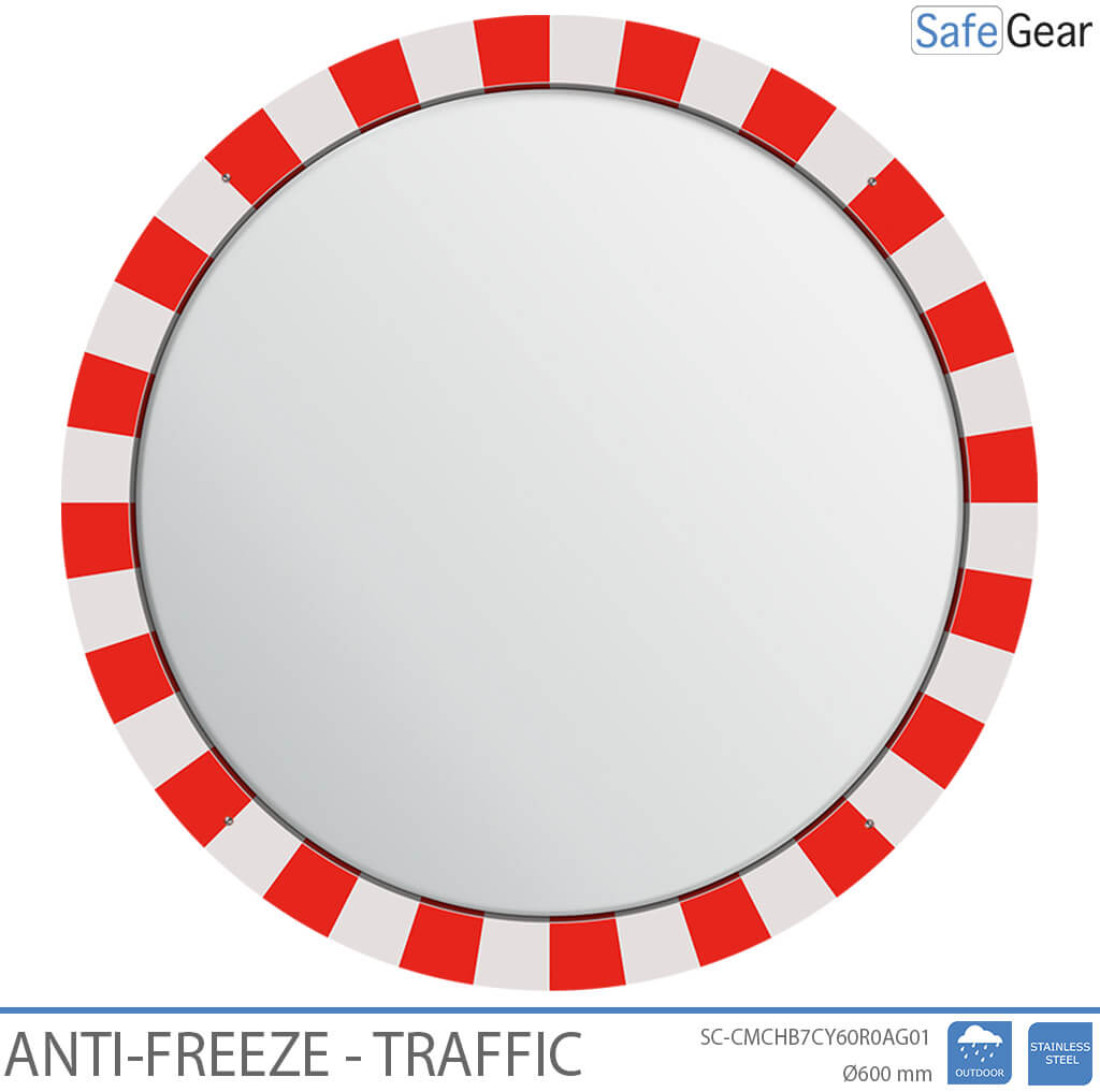 Espejo de Tráfico - Acero Inoxidable - Anti-Congelante - Circular - 60 cm