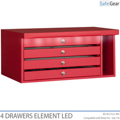 Brixia Tre LED-Organizer mit 4 Schubladen für Größe 7-8