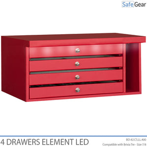 Brixia Tre LED light organizer with 4 drawers for size 7-8