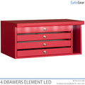 Brixia LED light organizer with 4 drawers for size 2-3-4