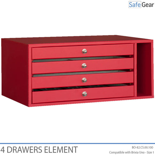 Brixia Uno organizer with 4 drawers for size 1