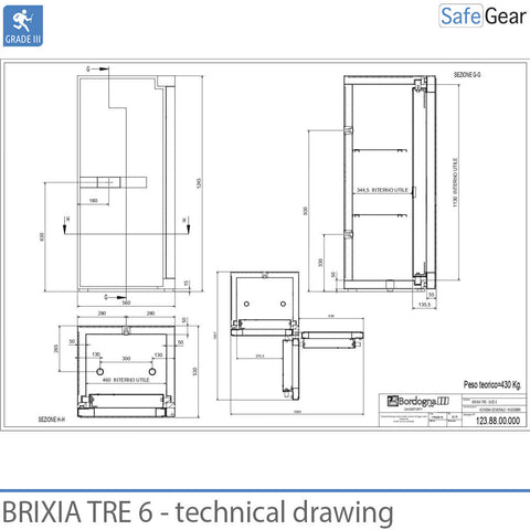 Brixia Tre 6 Safe (180 L) - Burglary Test Grade III - Code Lock