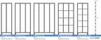 Storage cabinet S2000 with 3x5 compartments (8010-305) - padlock