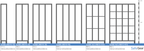 Changing room S3000 with 4 compartments (49010-40) - padlock