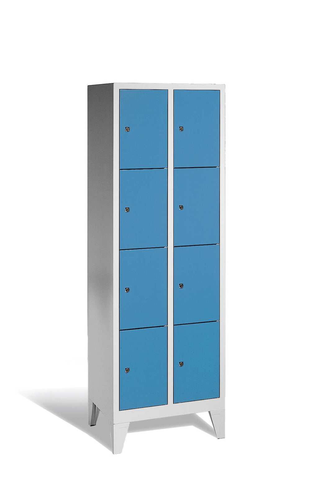 Evolo opbevaringsskab / Garderobeskab med 2x4 rum forsynet med cylinderlås