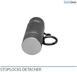 Stop Lock Hook Tags, 6mm, Black (200 pcs/unit) and detachers (2 pcs/unit)