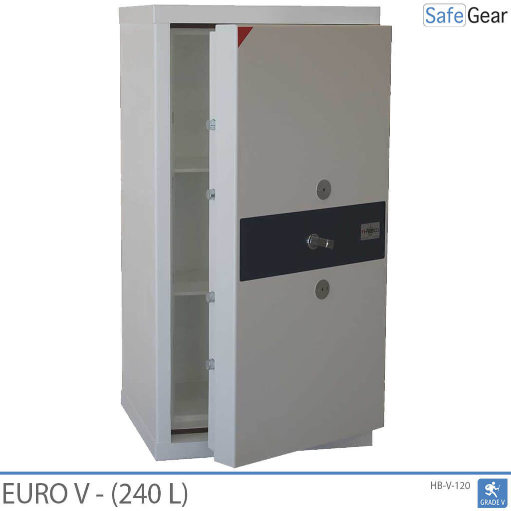 Euro V High Security Floor Safe. House Safe to deposit valuables, cash and jewelry. Burglary tested in Grade 5 EN 1143-1.
