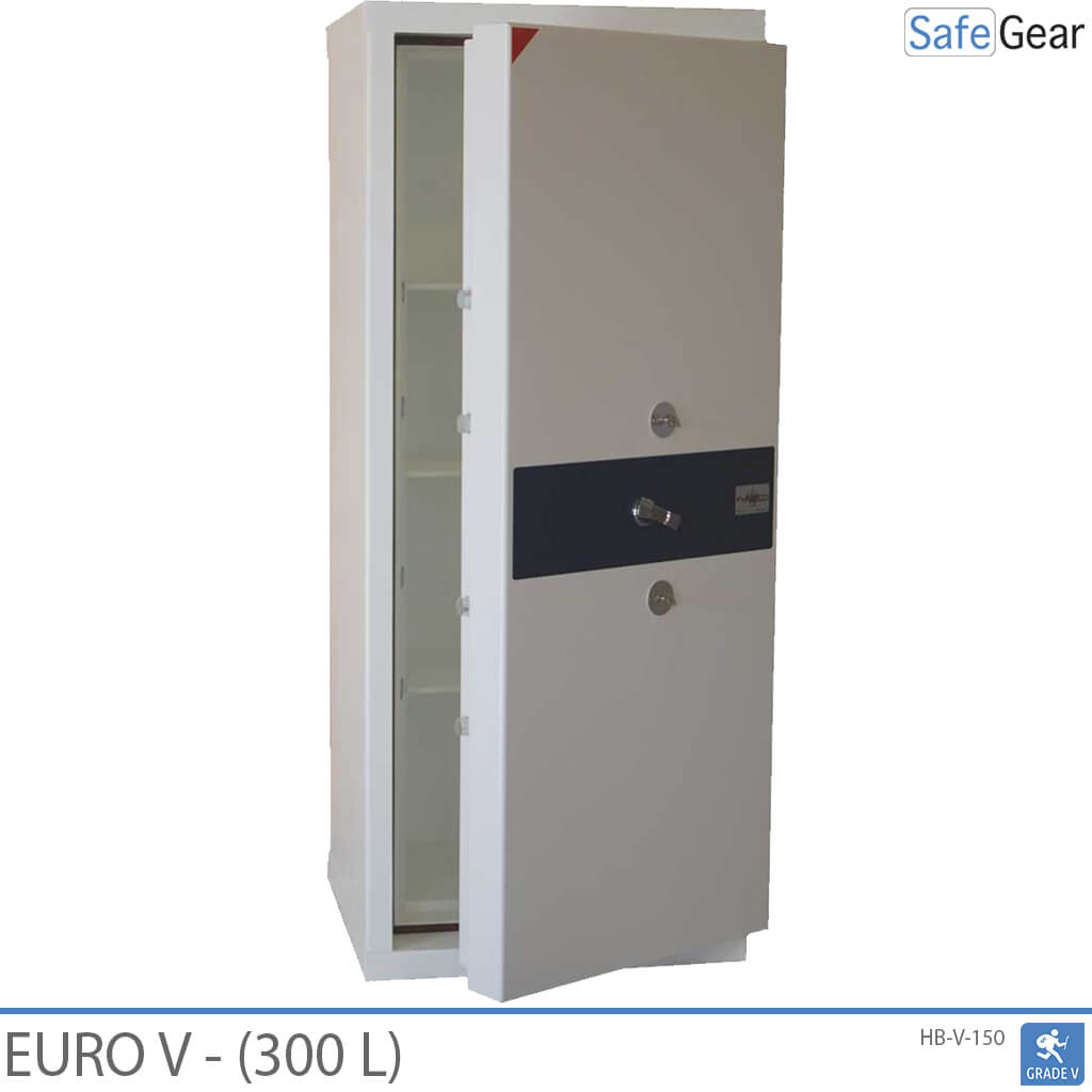 Euro V High Security Floor Safe. House Safe to deposit valuables, cash and jewelry. Burglary tested in Grade 5 EN 1143-1.