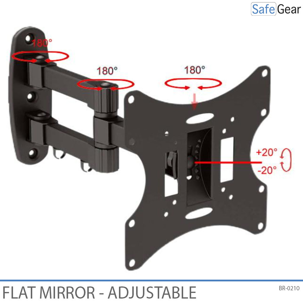 Industrial Mirror in Stainless Steel - Adjustable