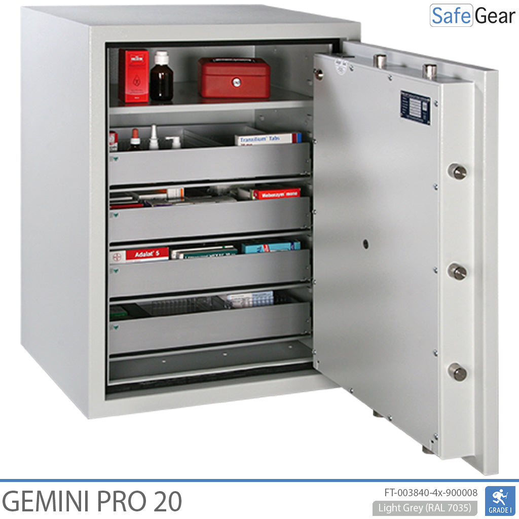 Gemini Pro 20 – Apothekentresor (141 Liter) – 4 Schubladen – Einbruchschutzklasse I