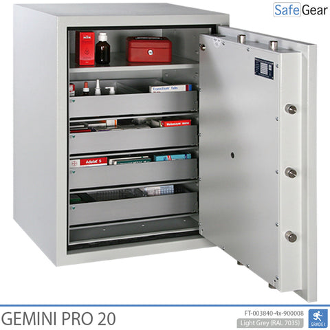 Gemini Pro 20 - Pharmacy Safe (141 Liters) - 4 Drawers - Burglary Test Grade I
