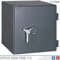 Office Data Star 115 Fireproof Data Safe - (228 LTO Tapes) - Burglary Test Grade S2 / Fire Test 60 min