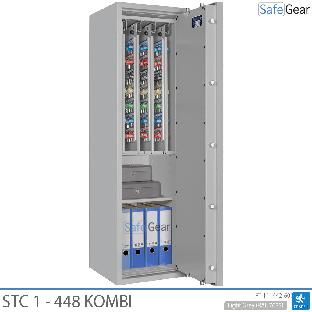 STC 1 - 448 Kombi – 448 Schlüssel (125 L) – Einbruchschutz Klasse I – Schlüsselschloss