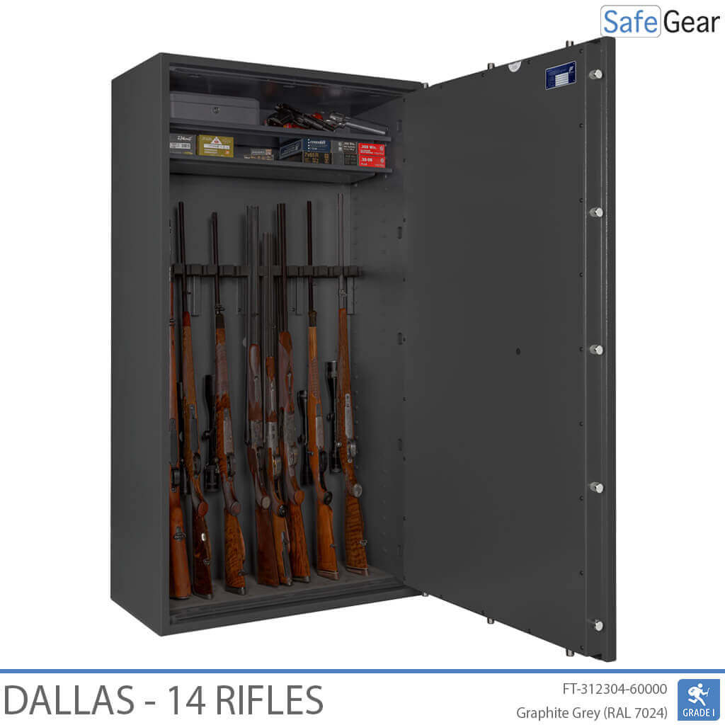 Dallas – Waffenschrank (14 Gewehre) – Einbruchschutz Klasse 1