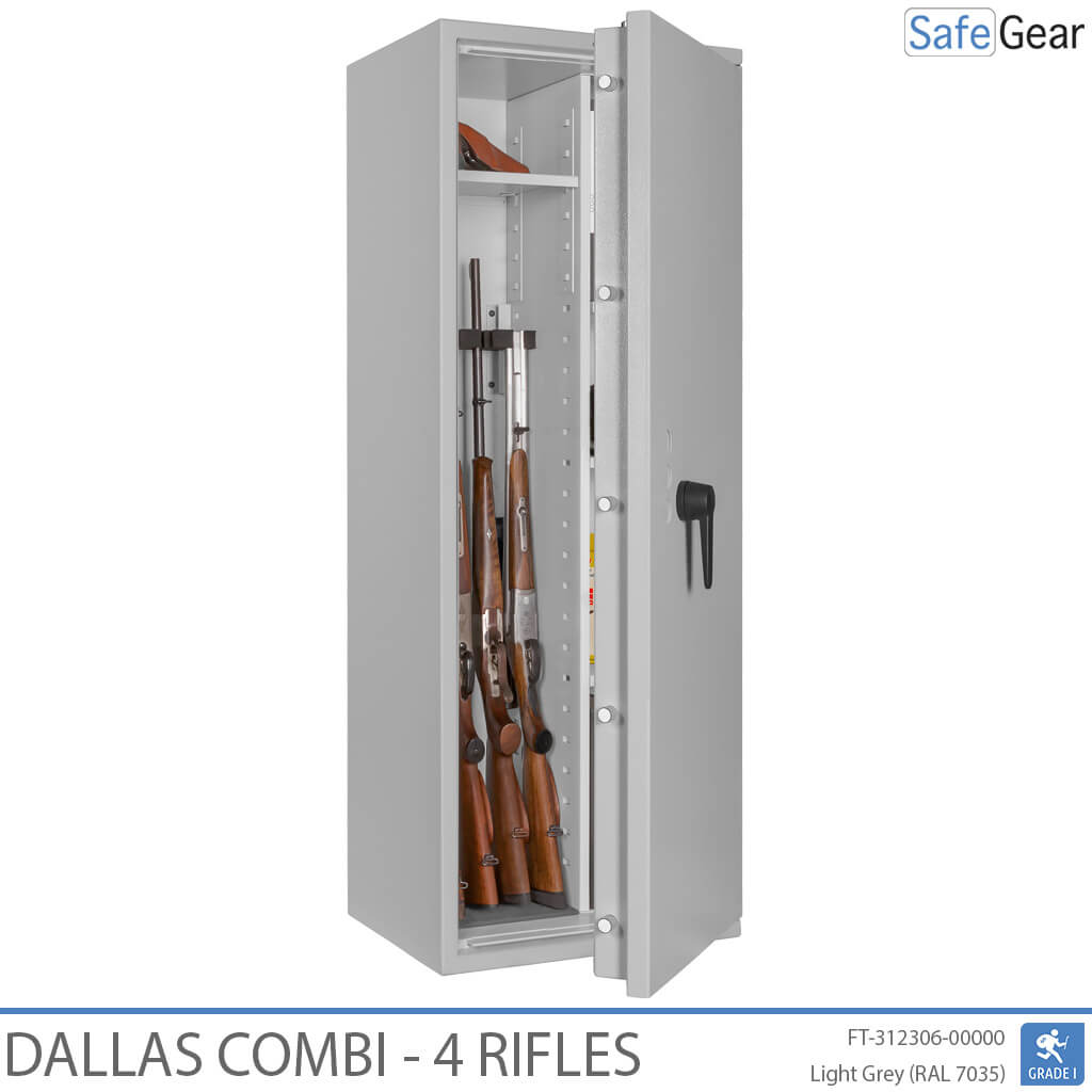 Dallas Combi – Waffenschrank (4 Gewehre) – Einbruchschutz Klasse 1