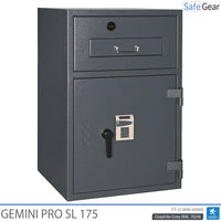 Gemini Pro SL 175 Deposit Safe (205 L) - Burglary Test D-I - Key Lock