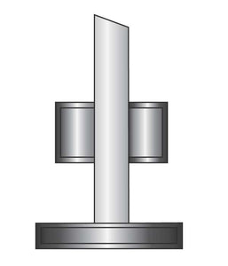 Galvanized Pipe Stand for Mirrors - In-ground - Ø 60mm