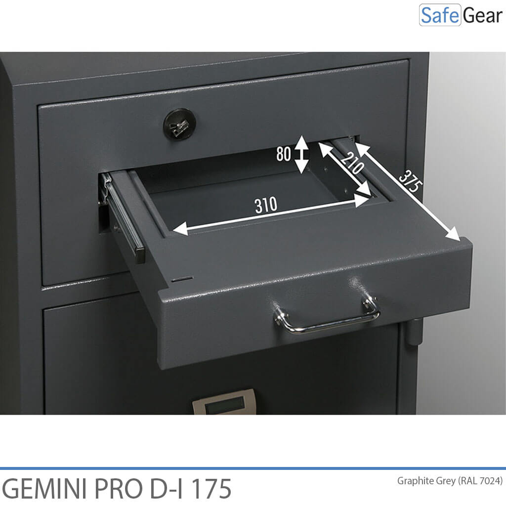 Gemini Pro D-I 340 Deposit Safe (384 L) - Burglary Test D-I - Code Lock with 9 user codes