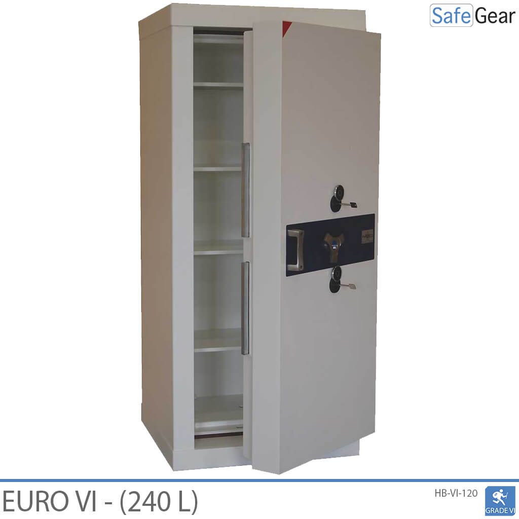 Euro VI High Security Floor Safe. House Safe to deposit valuables, cash and jewelry. Burglary tested in Grade 6 EN 1143-1.