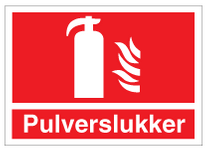Powder Extinguisher - Sign - 210 x 297mm - Self-Adhesive Vinyl