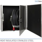 Fire Hydrant Cabinet with Insulation and Heating - 790x790x365 mm - Stainless Steel