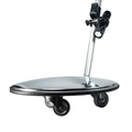 Inspection Mirror on wheels - Stainless Steel - Diameter 32 cm