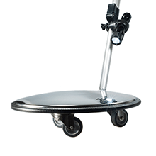 Inspection Mirror on wheels - Stainless Steel - Diameter 32 cm