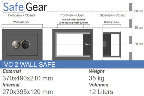 VC 2 Wall Safe (12 L)