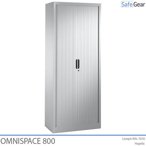 Omnispace Steel Cabinet - Louvered doors - width 800 mm with 4 shelves
