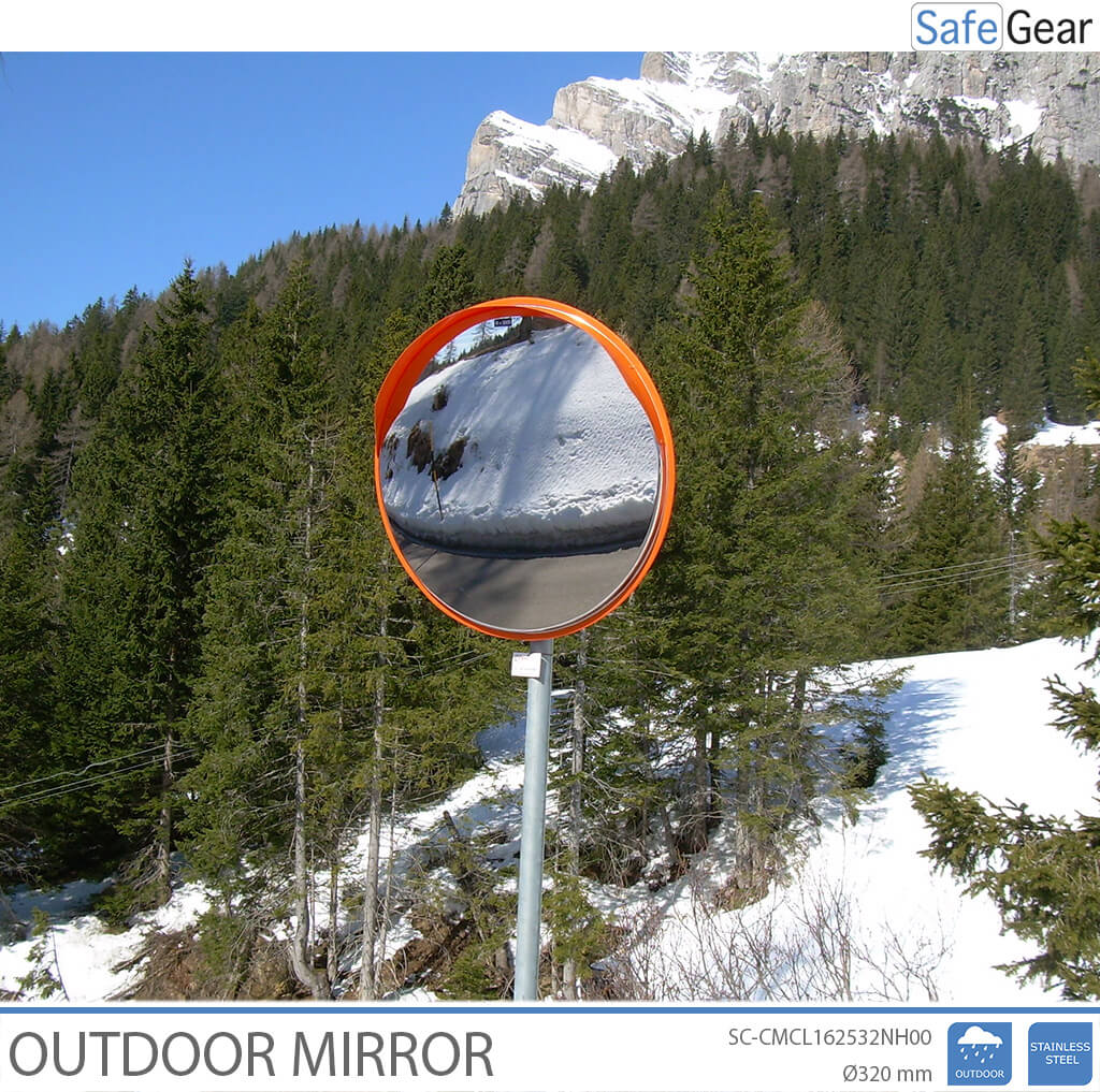 Outdoor Mirror -  Stainless Steel - Round - 32 cm