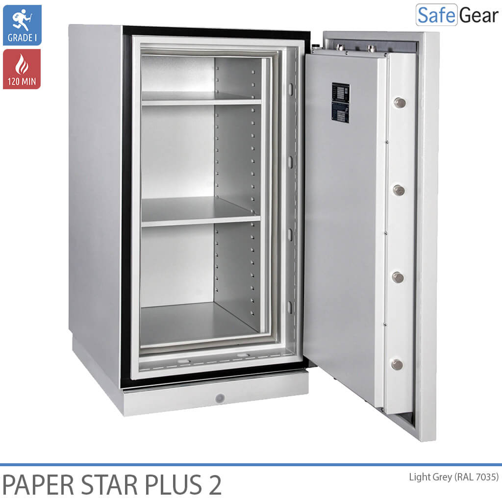 Paper Star Plus 1 Brandschrank (115 L) - Einbruchschutz Klasse I / Brandschutzprüfung 120 min