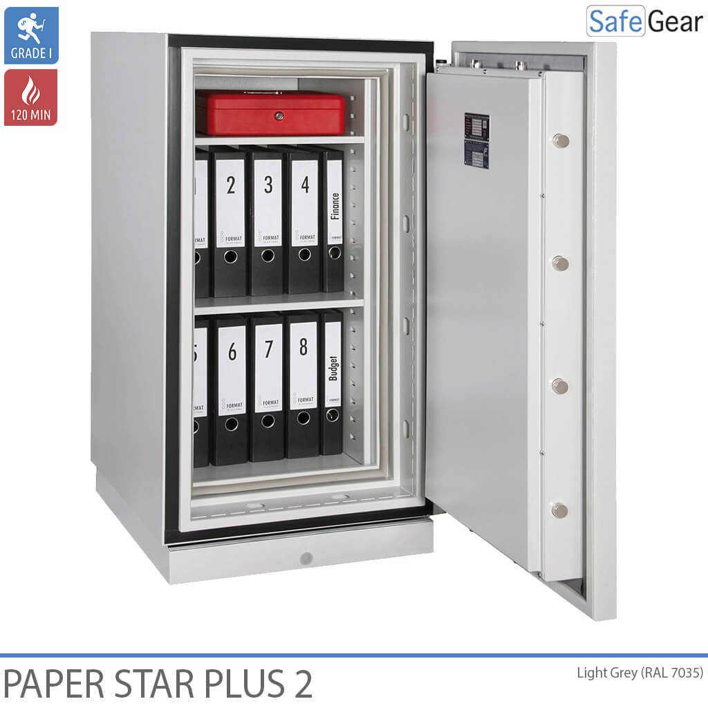 Paper Star Plus 1 Brandschrank (115 L) - Einbruchschutz Klasse I / Brandschutzprüfung 120 min