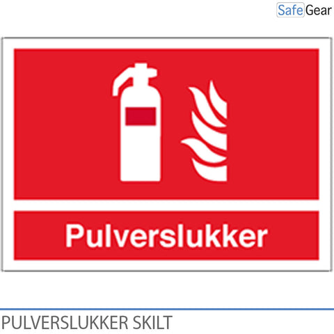Pulverskilt skilt - selvklæbende vinyl