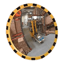 Round industrial mirror - tiger