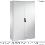 Steel cabinet Series 900 width 1200 mm with 4 shelves