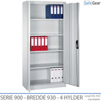 Steel cabinet Series 900 width 930 mm with 4 shelves