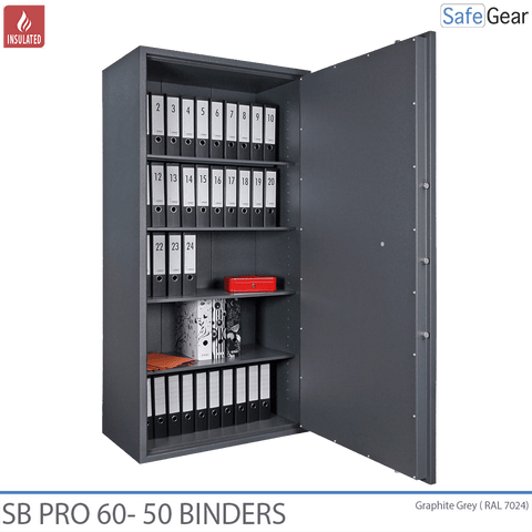 SB Pro 60 Fireproof Safe (50 Binders) - Key Lock