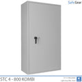 STC 4-800 Kombi key safe in light grey, door closed, front view