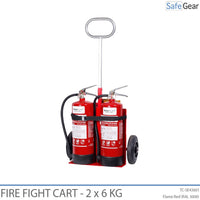 Cart for two Fire Extinguishers