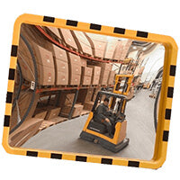 Rektangulært tiger industrispejl 60x80 cm