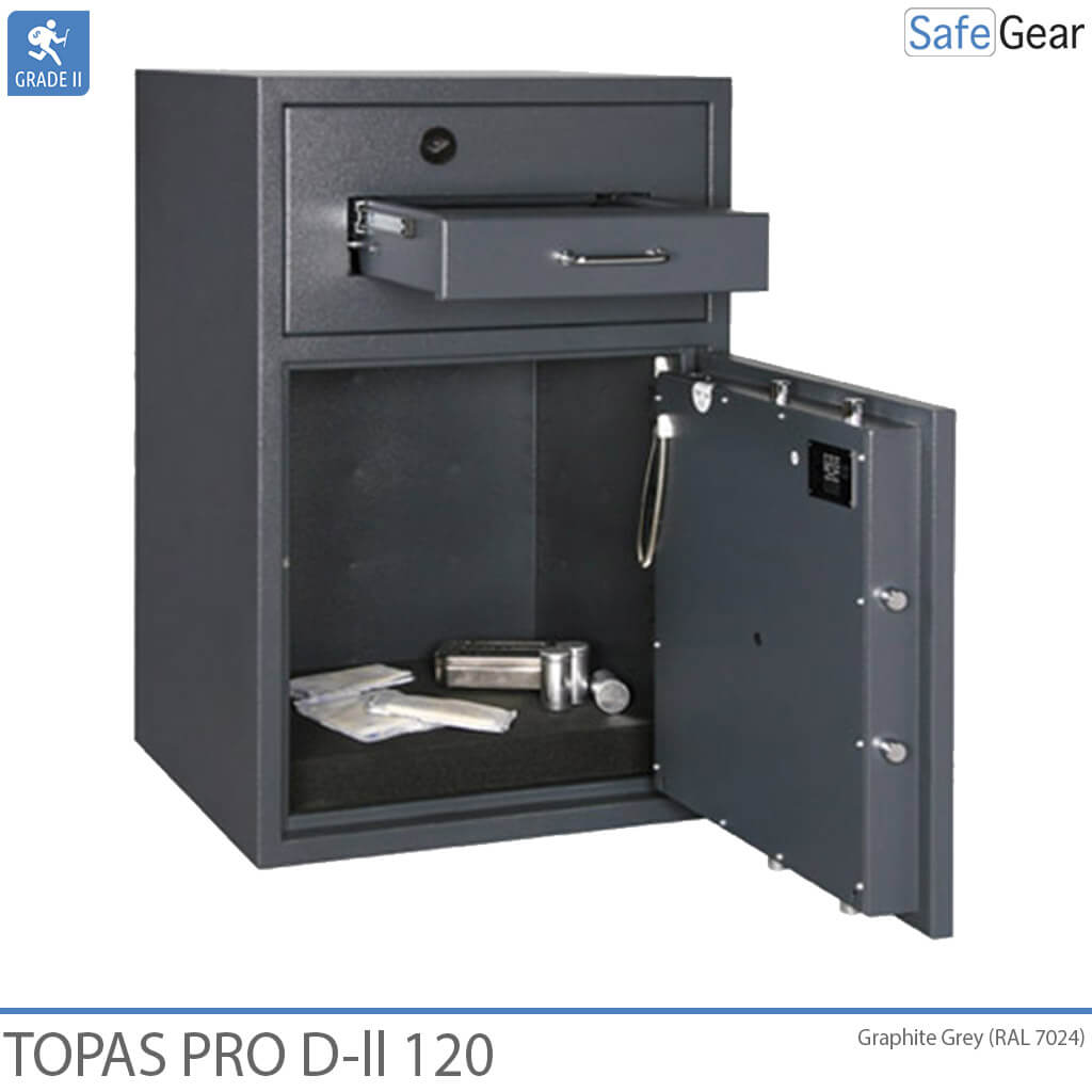 Topas Pro D-II 120 Deposit Safe (119 L) - Burglary Test D-II - Key Lock
