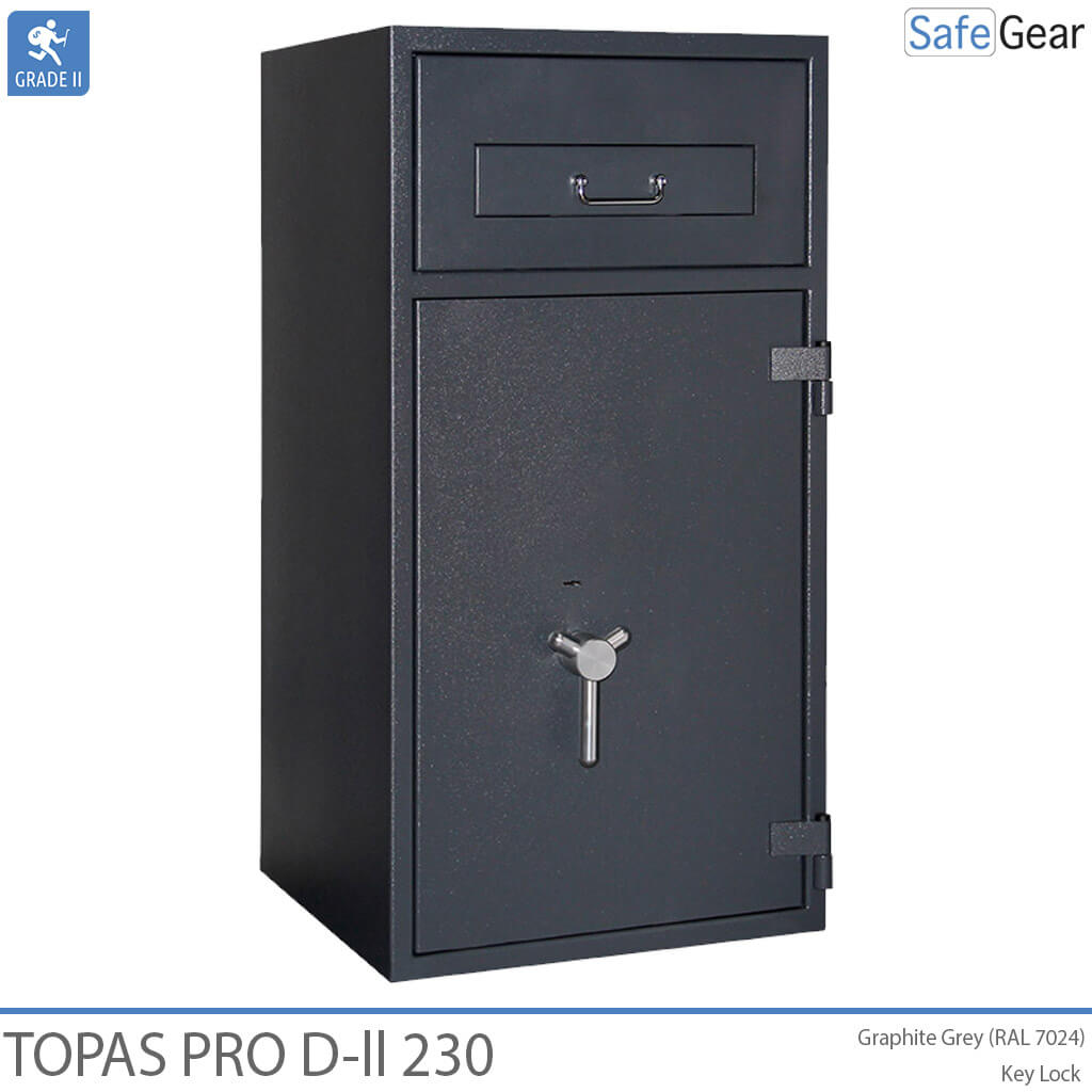 Topas Pro D-II 230 Deposit Safe (229 L) - Burglary Test D-II - Key Lock